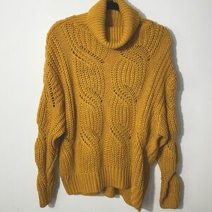 H&M Chunky Oversized Wool Blend Cowl Neck Sweater Size Small